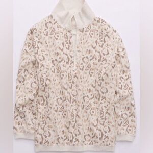 Aerie Goodvibes Oversized Quarter Zip Sweatshirt